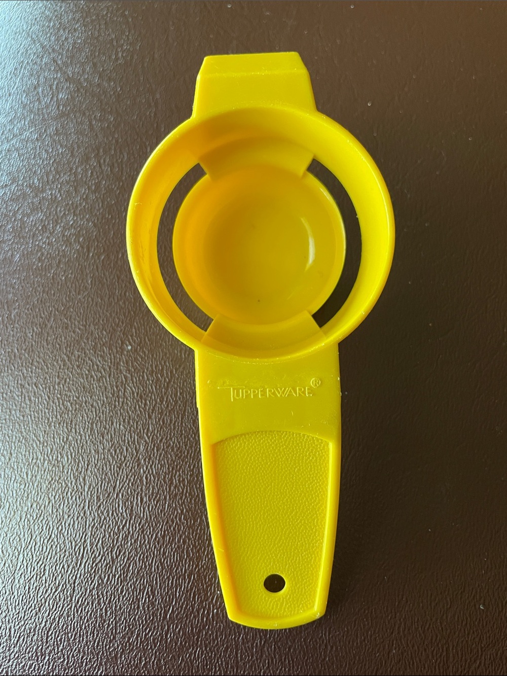 VTG yellow Tupperware egg separator
